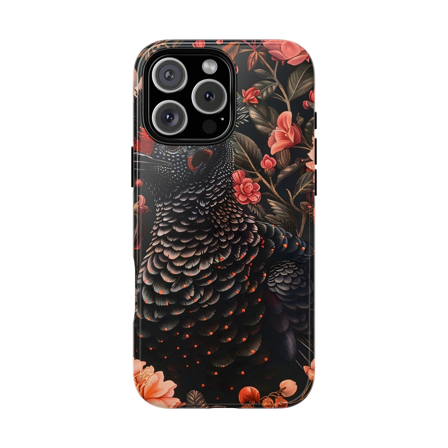 Tough Cases: Floral Design Phone Case, Stylish Protection for Your Phone, Unique Gift for Bird Lovers, Vibrant Floral Art, [...]