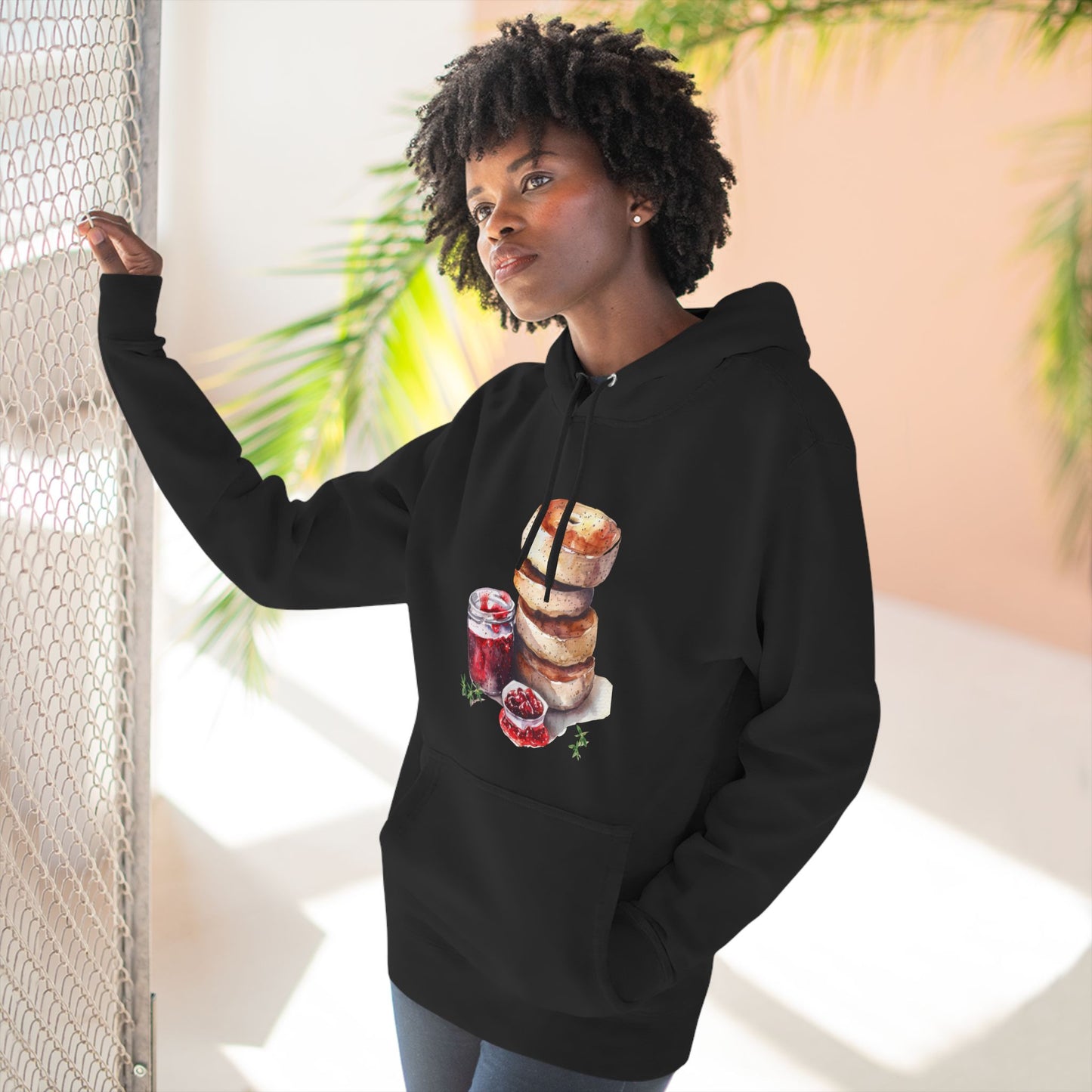 Three-Panel Fleece Hoodie -