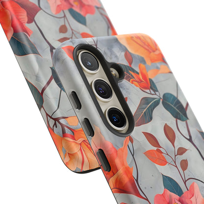 Floral Phone Case, Tough Cases, Flower Power, Gift for Her, Decorative Phone Cover, Trendy Accessories, Everyday Style