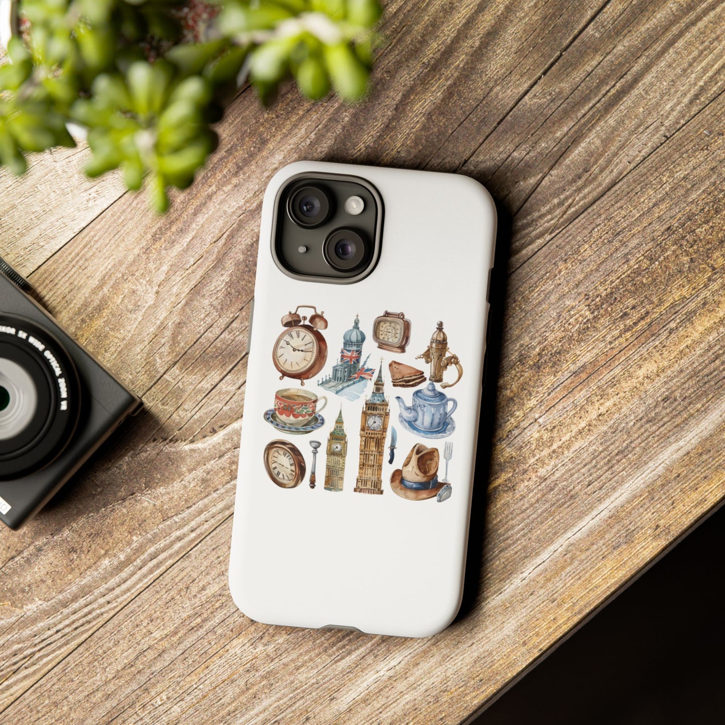 Vintage Illustrative Phone Case, Whimsical Tough Phone Cover, Gifts for Her, Unique Cell Phone Accessory
