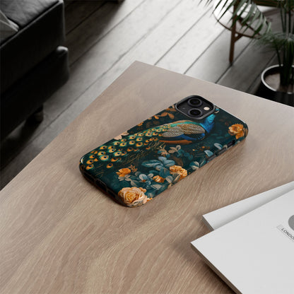 Peacock Phone Case - Elegant Floral Design, Tough Case for Protection, Unique Gift for Nature Lovers, Stylish Accessory, Eco-Friendly