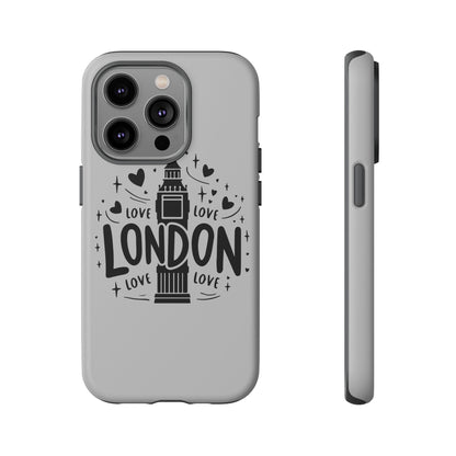 London Love Phone Case, Tough Cases, Stylish Phone Accessories, Unique Gift for Travelers, London Souvenir, Love Design