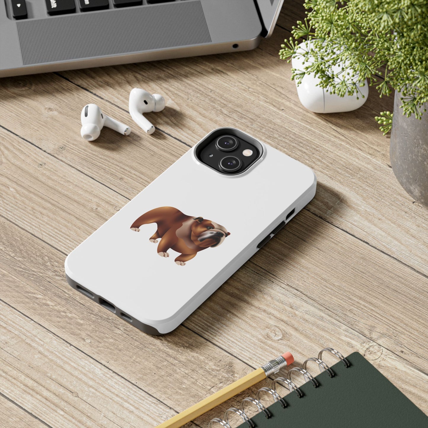 Bulldog Tough Phone Case, Durable Dog Lover Accessory, Pet-Themed Phone Cover, Unique Gift for Dog Owners, Cute Pet Cases