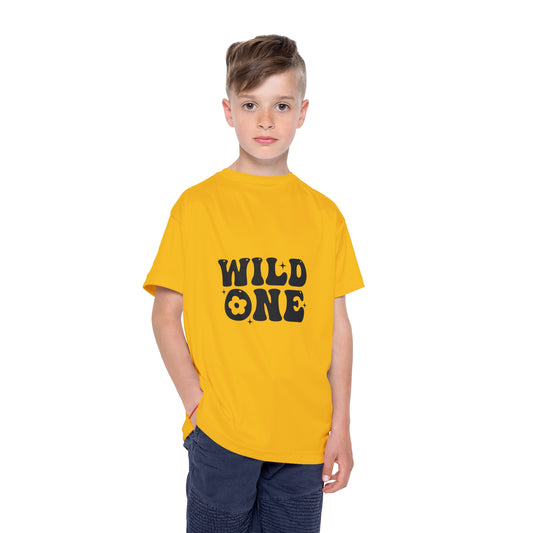 Kids Sports Jersey - Cute Wild One First Birthday Design - Cheerful Yellow Tee for Active Play and Parties