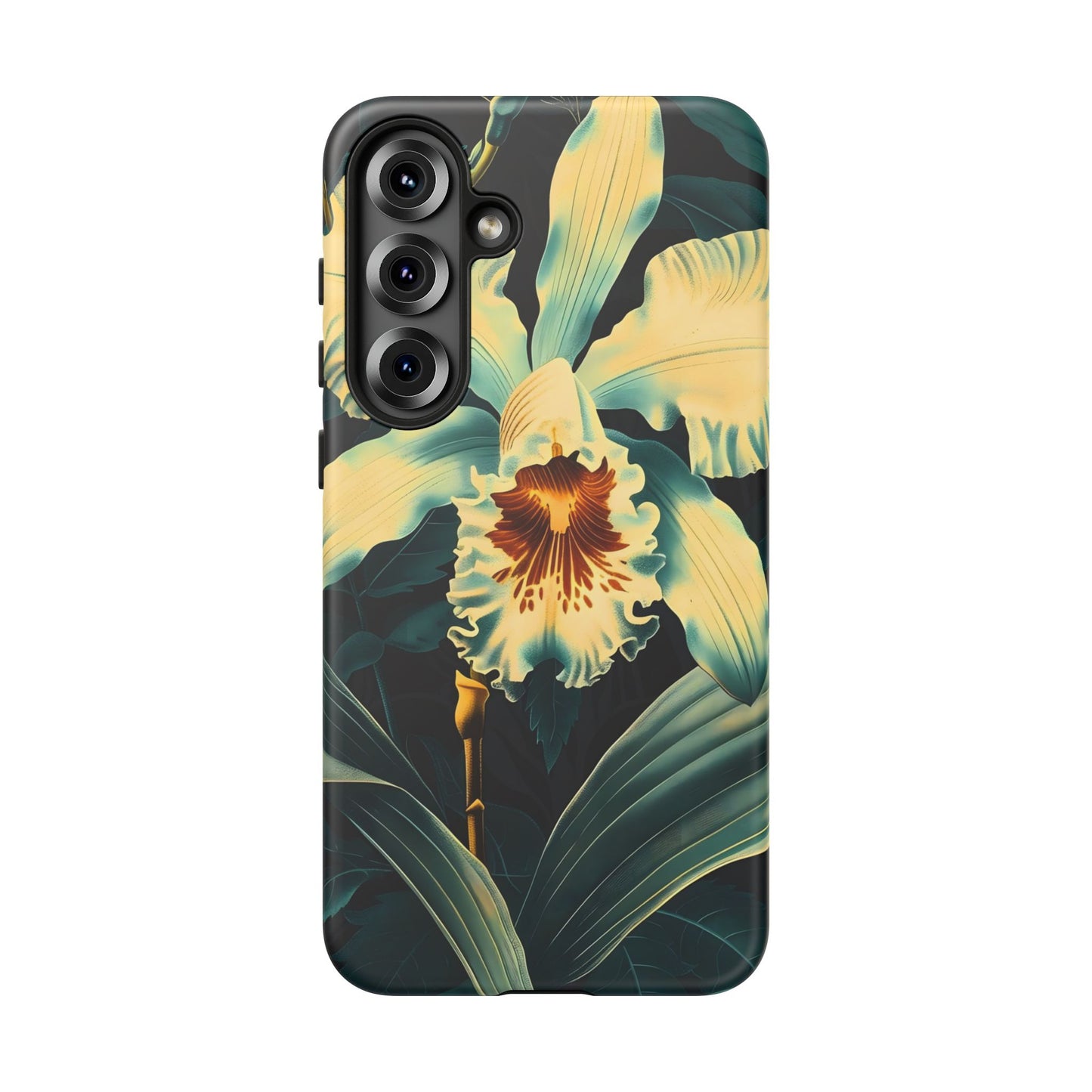 Floral Phone Case - Tough Cases with Orchid Design, Durable Smartphone Cover for Nature Lovers, Floral Gift for Her, Botanical [...]