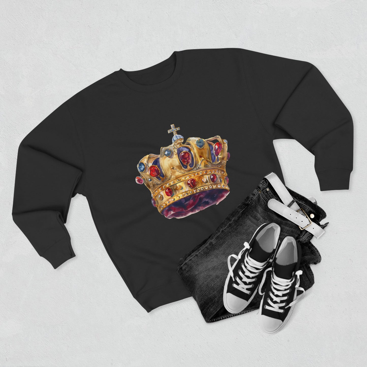 Unisex Crewneck Sweatshirt - Classy British Royal Crown