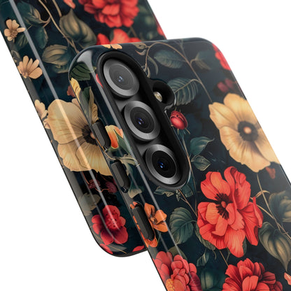 Floral Phone Case, Tough Cases, Flower Motif, Protective Cover, Gift for Her, Floral Design, Spring Accessory