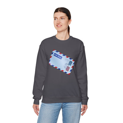 Unisex Heavy Blend™ Crewneck Sweatshirt - Vintage British Air Mail - Classic Postal Design