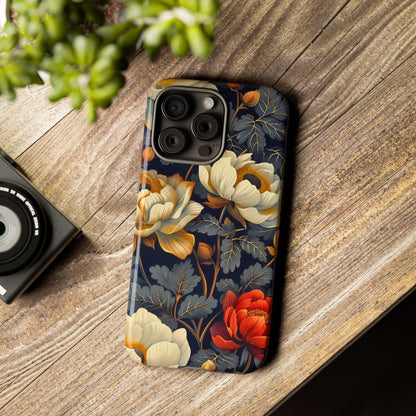 Floral Phone Case - Tough Cases, Stylish Mobile Cover, Flower Design, Holiday Gift, Trendy Accessory, Eco-Friendly Case