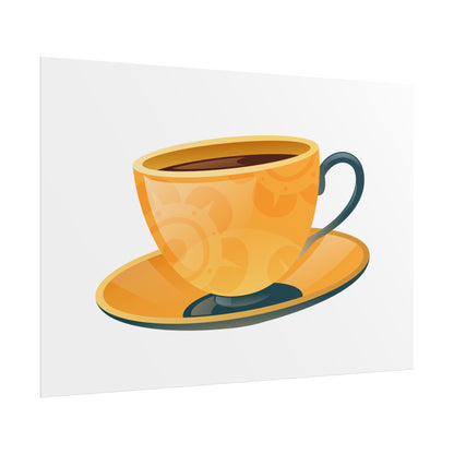 Coffee Lovers Rolled Posters, Cute Coffee Art, Kitchen Decor, Coffee Shop Print, Gift for Coffee Enthusiasts