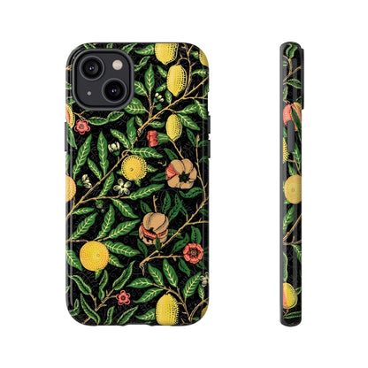 Tough Cases Phone Case, Floral Phone Cover, Tough Phone Protection, Gift for Plant Lovers, Black Background, Eco-Friendly Design