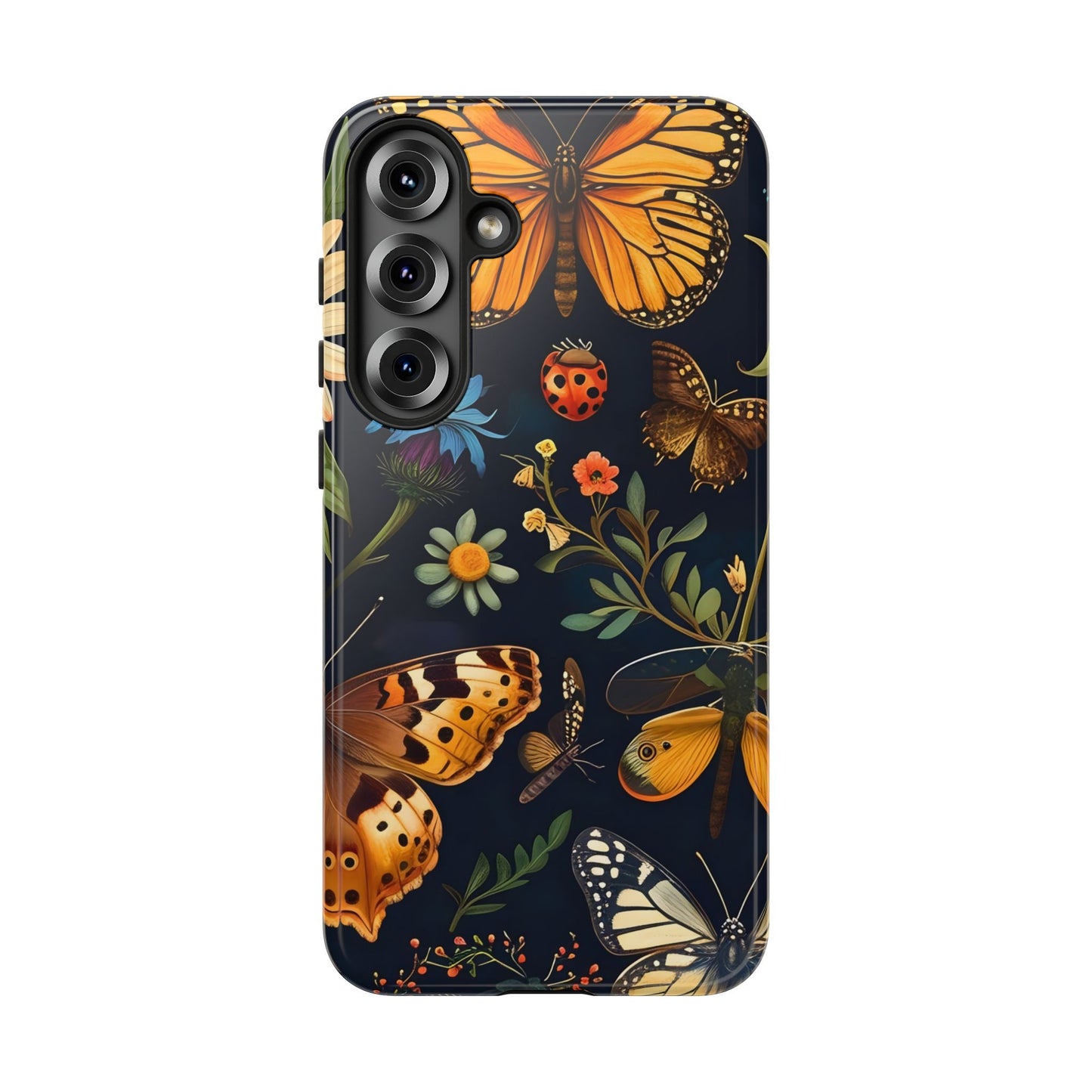 Nature-Inspired Phone Case | Floral Butterfly Design, Tough Phone Cover, Gift for Nature Lovers, Cute Butterfly Case, Home Decor