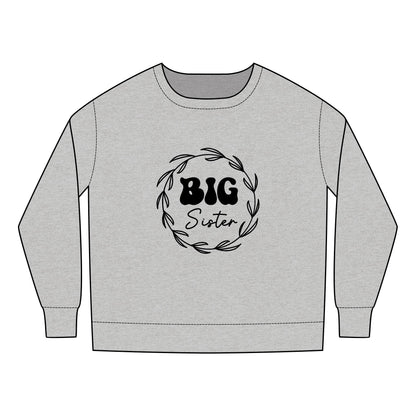 Toddler Sweatshirt - Big Sister Retro SVG PNG Design - Cozy Kids Apparel for New Siblings