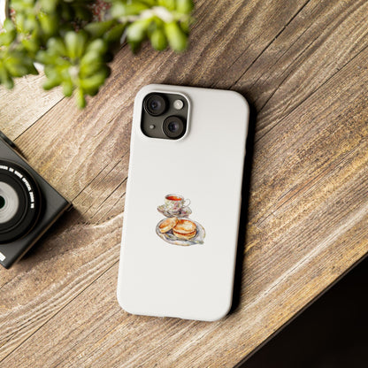 Stylish Slim Phone Cases for Tea Lovers, Cute Drink Artwork, Gift for Her, Coffee Aficionado, Trendy Accessory