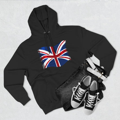 Three-Panel Fleece Hoodie  - The Flag of the United Kingdom