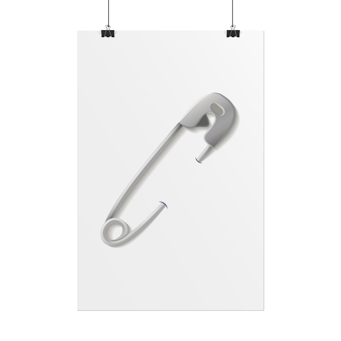 Minimalist Safety Pin Wall Art, Modern Decor, Unique Gift, Home Aesthetic, Art Print, Rolled Poster, Contemporary Interior Design