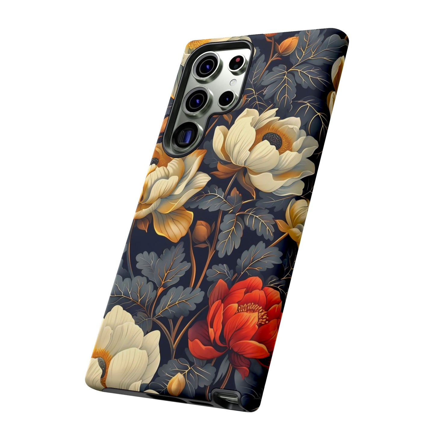 Floral Phone Case - Tough Cases, Stylish Mobile Cover, Flower Design, Holiday Gift, Trendy Accessory, Eco-Friendly Case