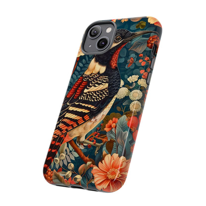 Nature-Inspired Phone Case with Floral Art, Tough Phone Cover, Protective Case, Gift for Nature Lovers, Unique Phone Accessory