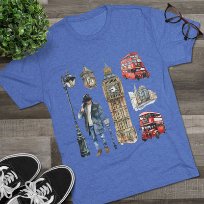 Vintage England Iconic Unisex Tri-Blend Crew Tee