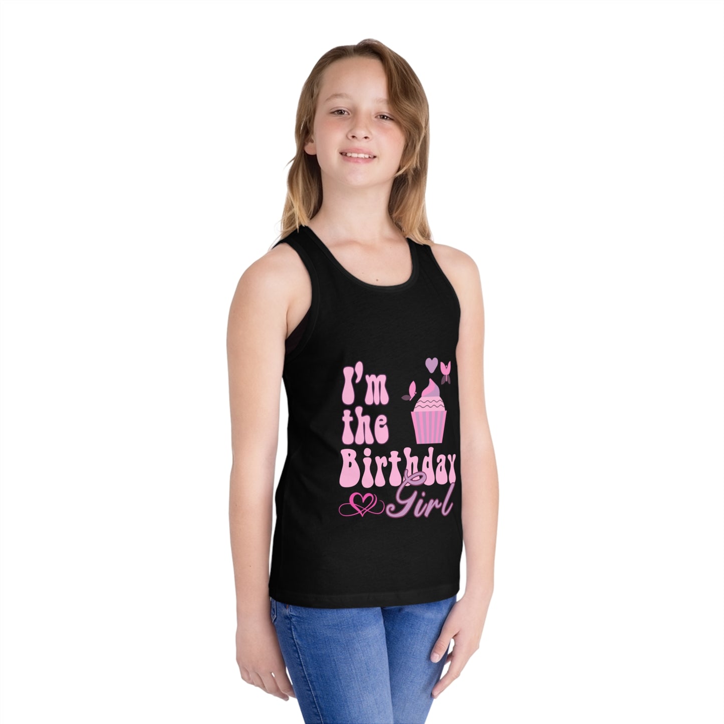 Birthday Girl Jersey Tank Top for Kids