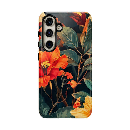 Tough Floral Phone Case | Tropical Vibe, Gift for Nature Lovers, Summer Beach Accessory, Floral Pattern, Trendy Phone Accessories