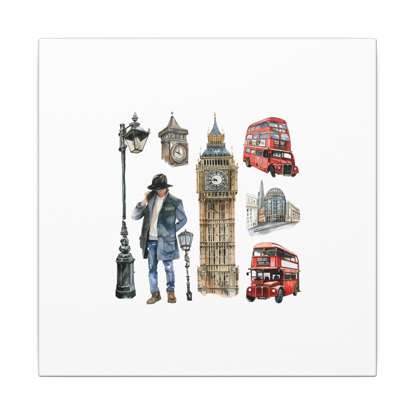 Canvas Art Print, London Skyline, Home Decor, Wall Art, Gift Idea, Travel Memories, Modern Wall Art