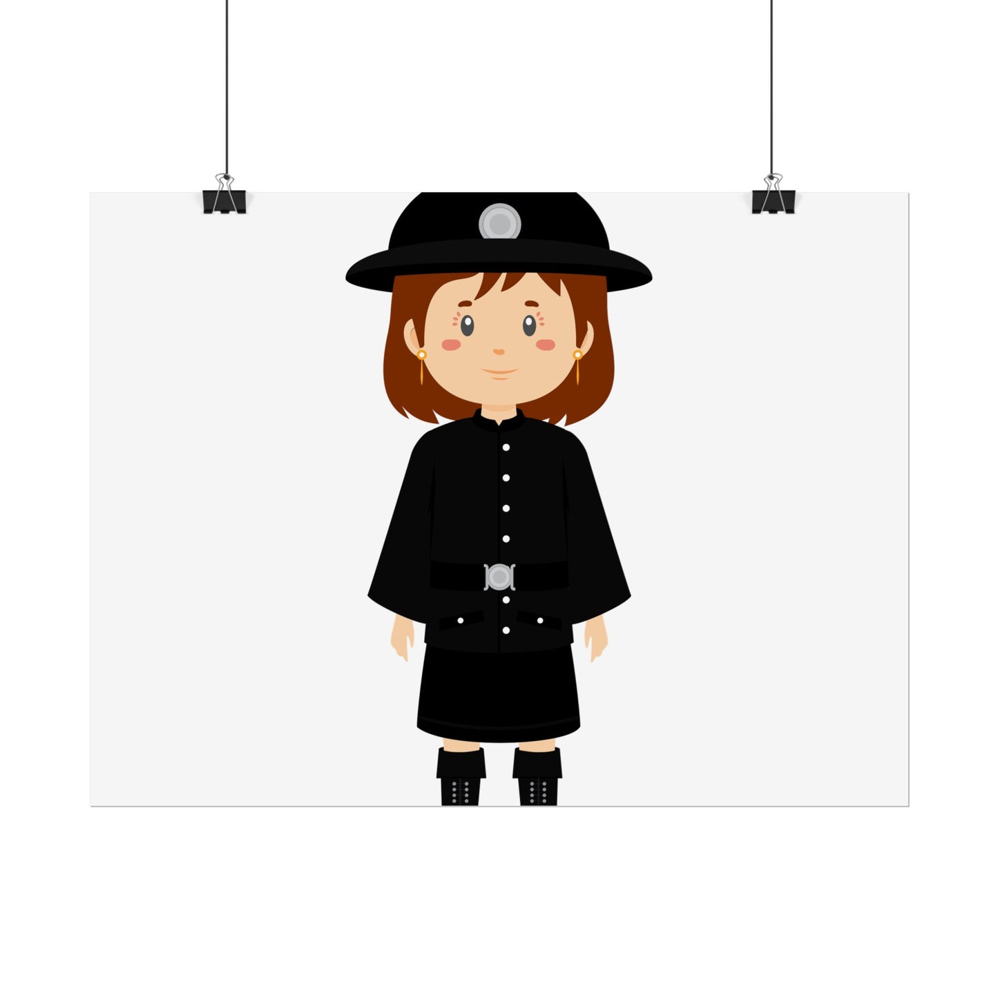 Charming Firefighter Rolled Posters for Kids' Rooms, Playful Wall Art, Fire Safety Decor, Kids' Gifts, Educational Prints