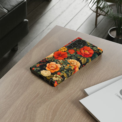 Floral Phone Case, Tough Cases, Decorative Tech Accessories, Gift for Her, Nature Lover Gift, Boho Style Case, Spring Floral Cover