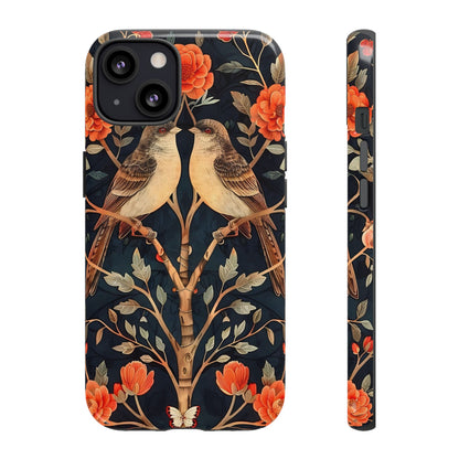 Floral Phone Case – Tough Cases with Bird Design, Unique Gift for Nature Lovers, Stylish Tech Accessory, Phone Cover, Artistic Case