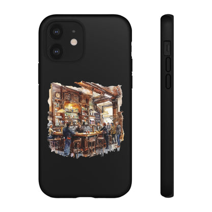 Artistic Phone Case - Cozy Pub Vibe, Trendy Smartphone Accessory, Gift for Friends, Modern Design, Durable Protection