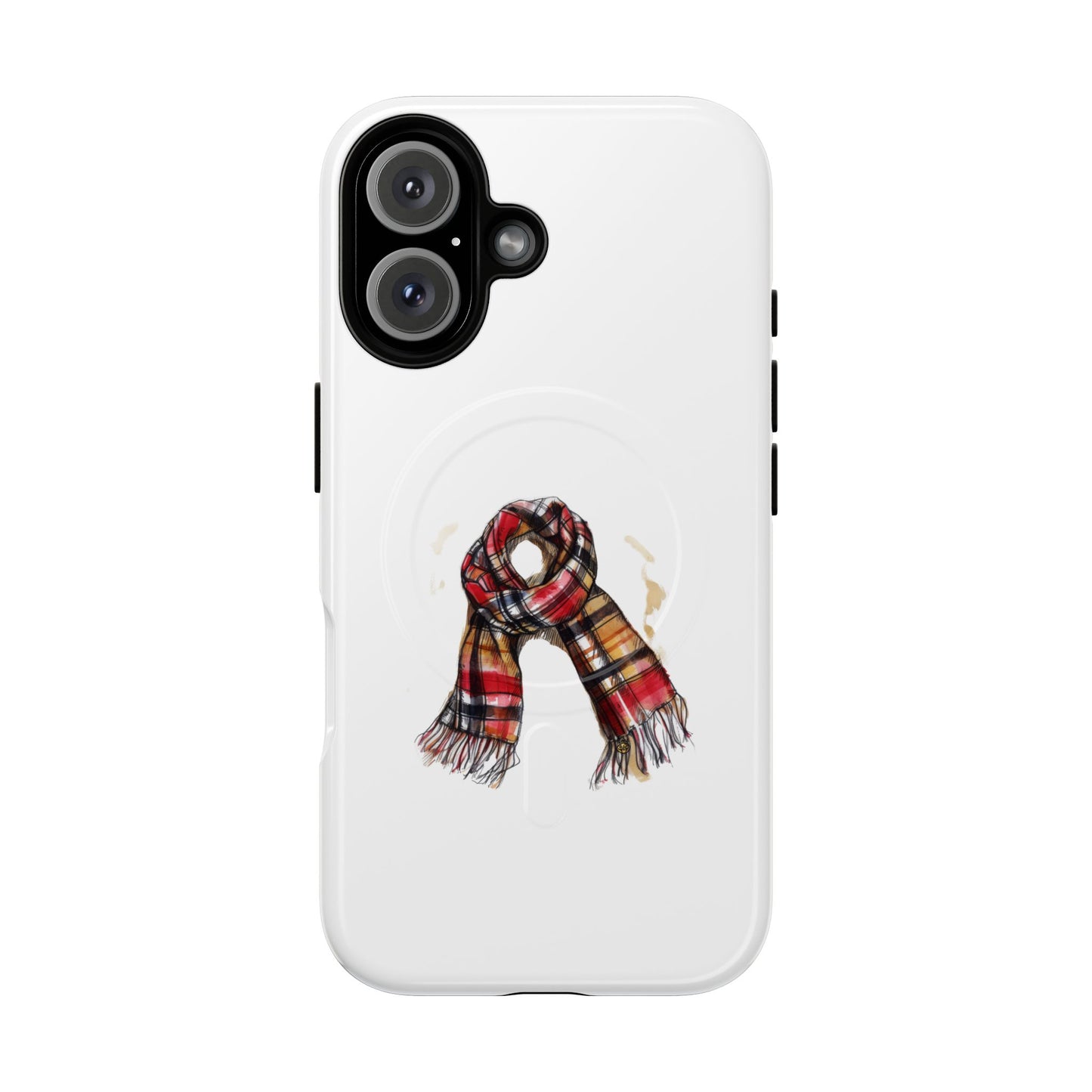 Stylish Tough Magnetic Phone Case - Fall Plaid Scarf Design, iPhone Accessories, Gift for Her, Cozy Autumn Decor, Seasonal Fashion