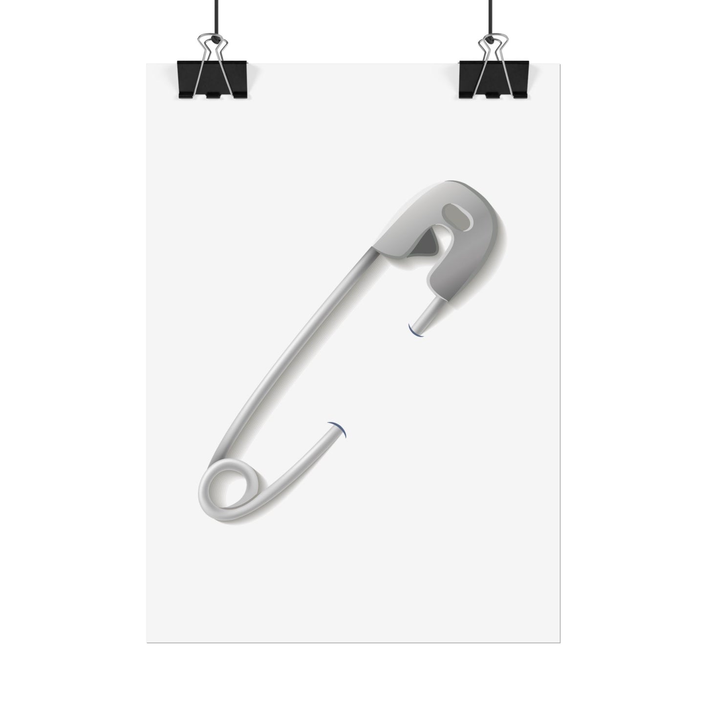 Minimalist Safety Pin Wall Art, Modern Decor, Unique Gift, Home Aesthetic, Art Print, Rolled Poster, Contemporary Interior Design
