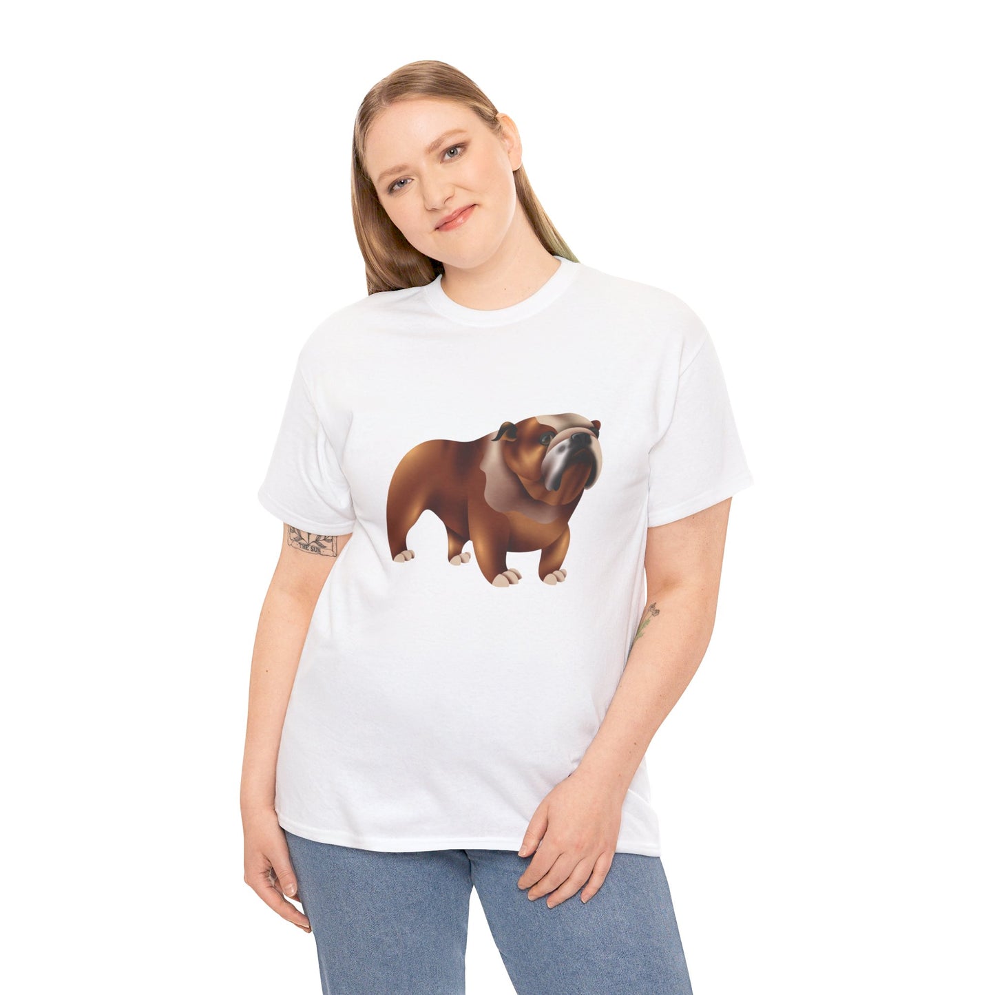 Adorable British Dog Relaxed Unisex Heavy Cotton T-Shirt