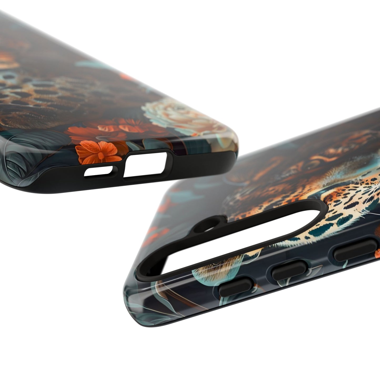 Wildlife Phone Case with Leopard Design | Tough Cases, Animal Prints, Floral Phone Cover, Gift for Nature Lovers, Unique Phone Accessories