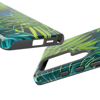 Tropical Phone Case - Durable Green Leaf Design, Eco-Friendly Gift, Trendy Accessory, Nature Lover's Case, Summer Vibes