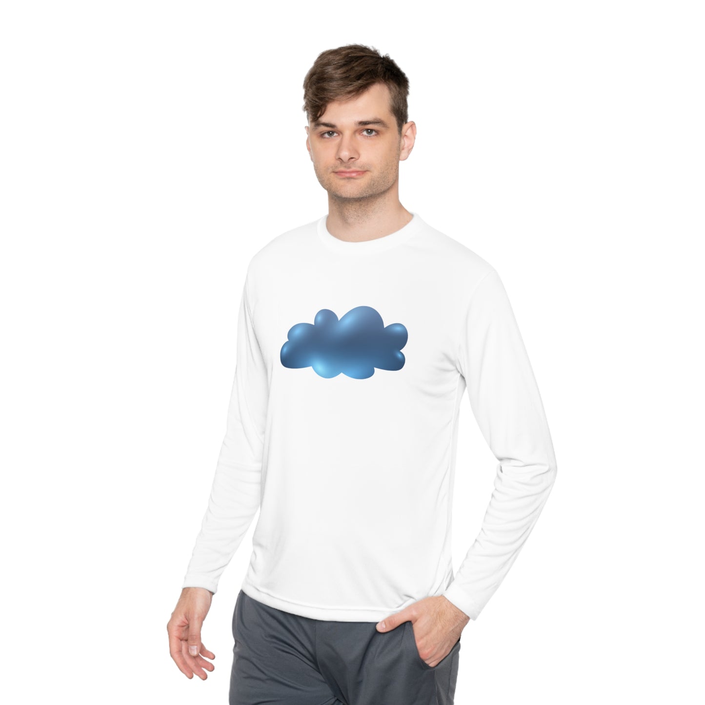 Unisex Lightweight Long Sleeve Tee - Serene Cloudscape - Dreamy Cloud