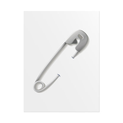 Minimalist Safety Pin Wall Art, Modern Decor, Unique Gift, Home Aesthetic, Art Print, Rolled Poster, Contemporary Interior Design