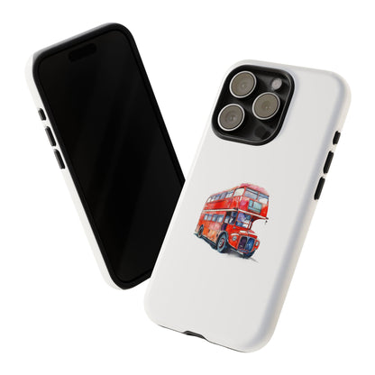 Vintage Red Double-Decker Bus Phone Case - Tough & Stylish