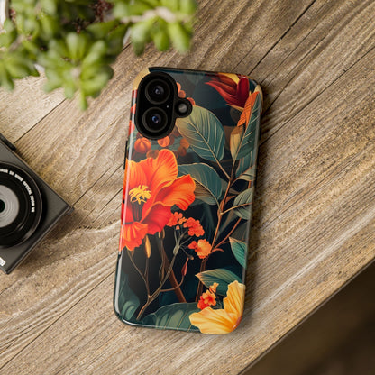 Tough Floral Phone Case | Tropical Vibe, Gift for Nature Lovers, Summer Beach Accessory, Floral Pattern, Trendy Phone Accessories