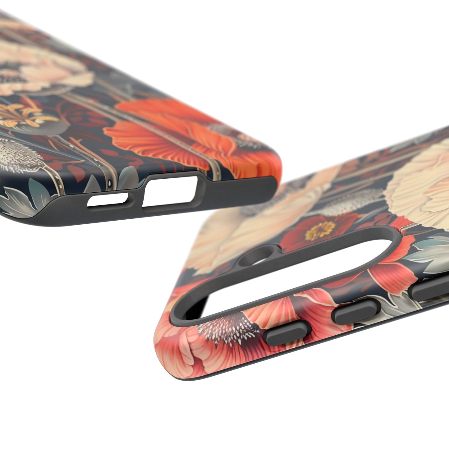 Floral iPhone Case, Tough Phone Cover, Artistic Protection, Flower Design, Unique Gift for Her, Phone Accessory, Trendy Tech