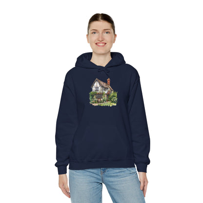 Unisex Heavy Blend™ Hooded Sweatshirt - Charming & Cozy - Life in a British Village House