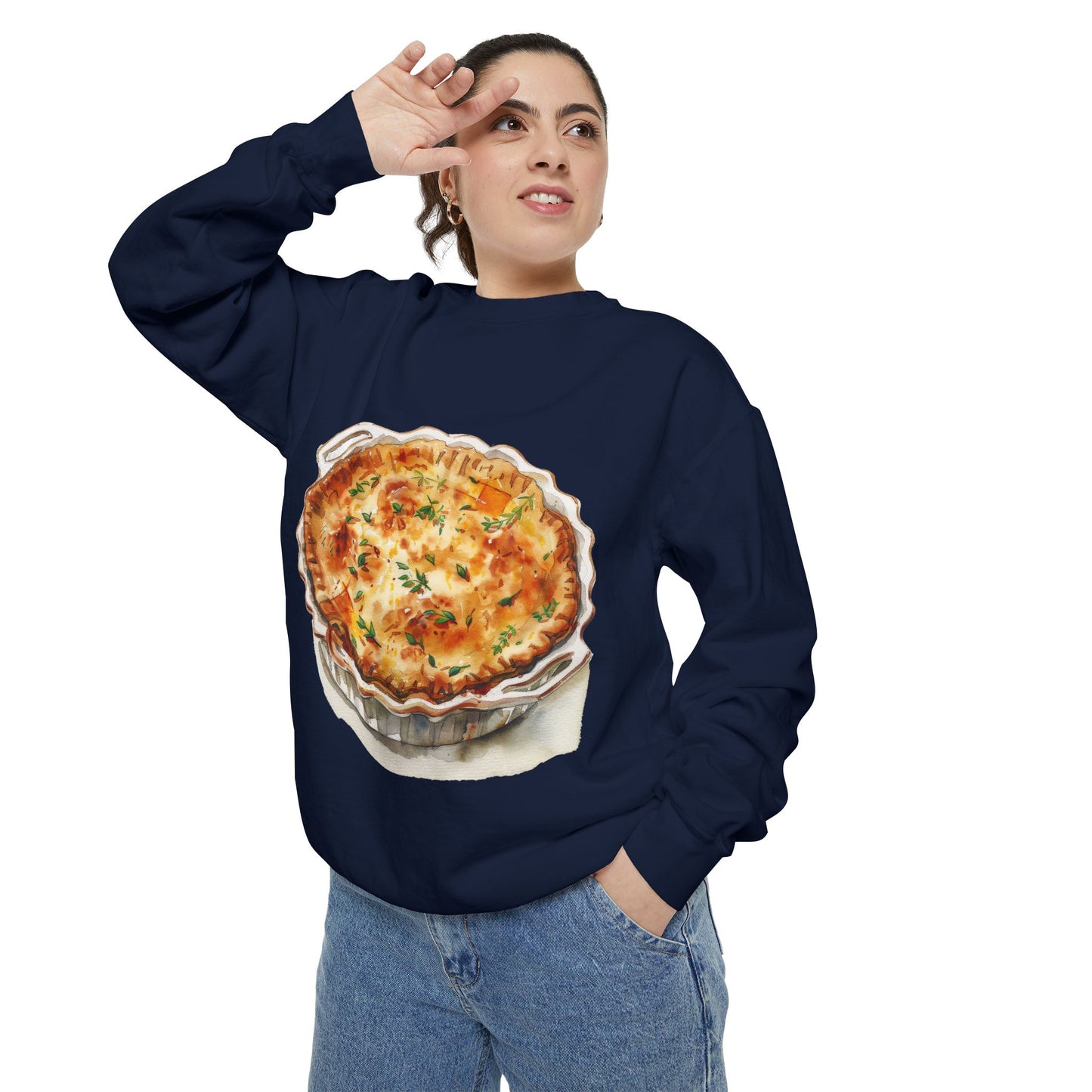 Unisex Garment-Dyed Sweatshirt - Tea, Tarts, and Triumph - British Royal Culinary Favorites