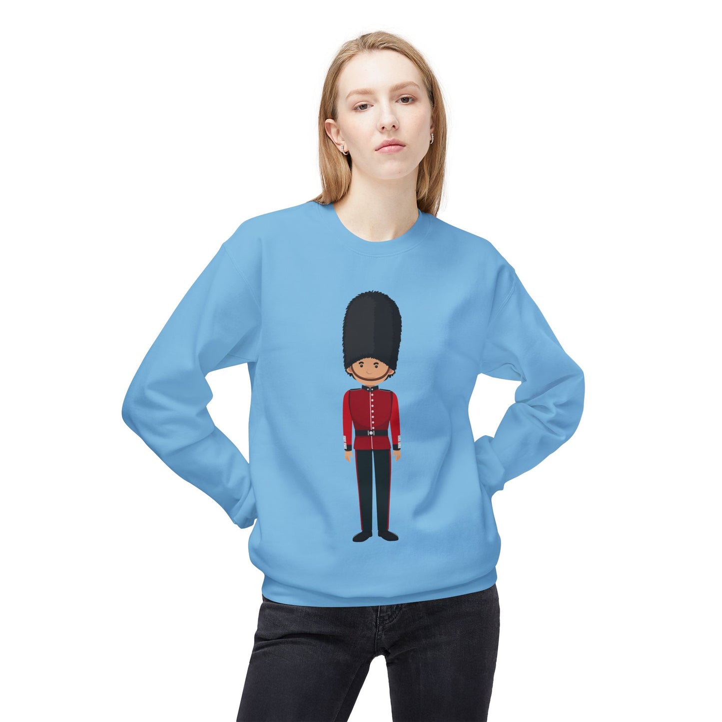 Unisex Midweight Softstyle Fleece Crewneck Sweatshirt - Cornish Courage - Red Jackets of Bodmin