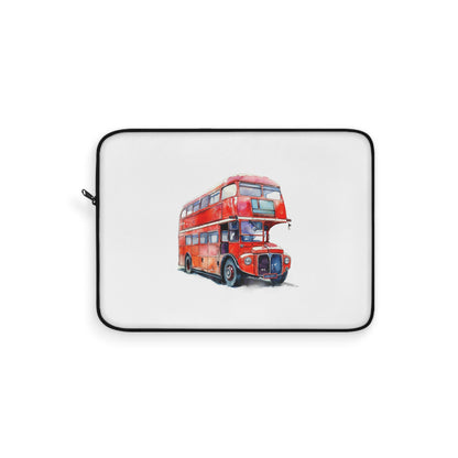 Red Double-Decker Bus Laptop Sleeve | Trendy Tech Case, Gift for Student, Travel Lover, Cute Computer Accessory, Bus Enthusiast