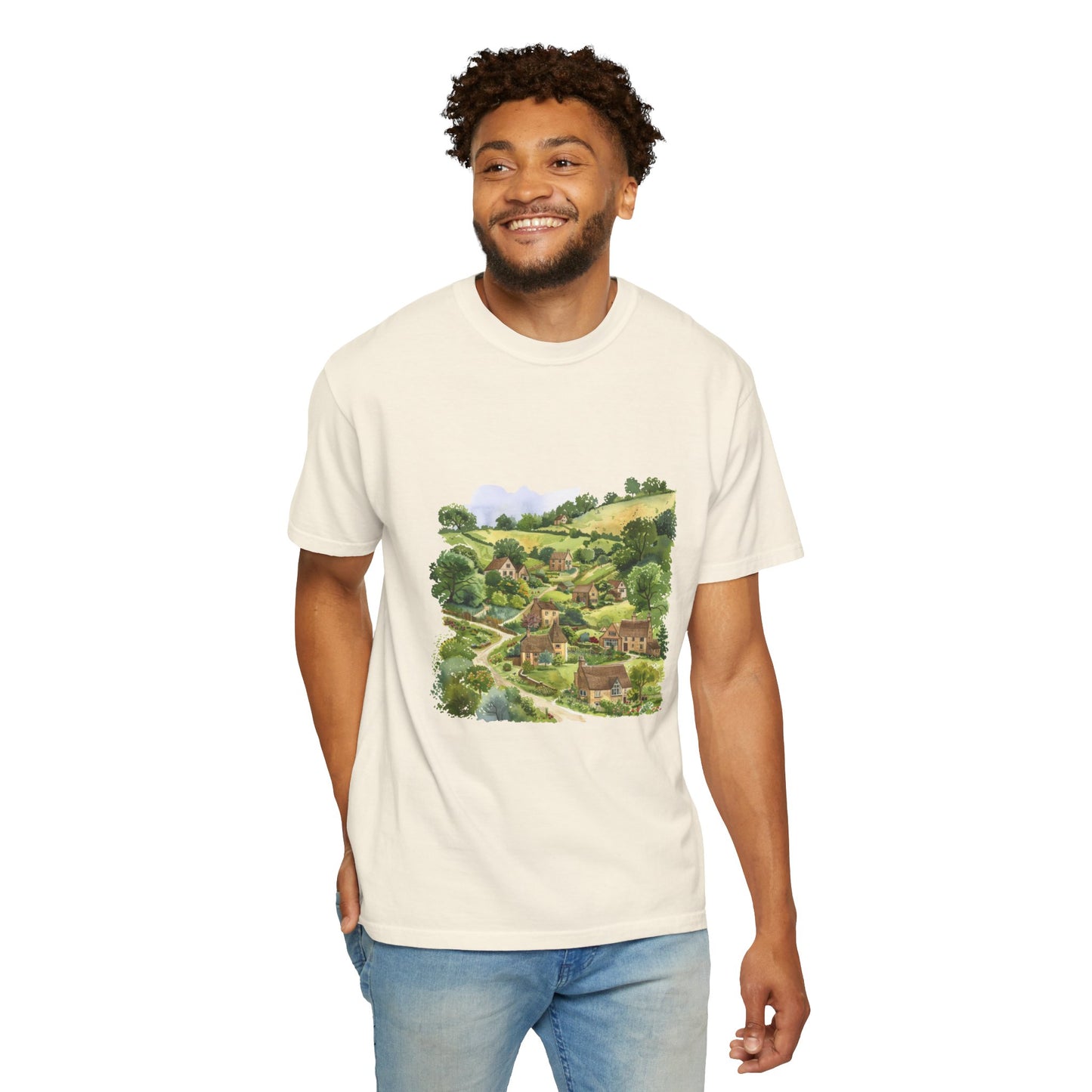 Unisex Garment-Dyed T-shirt - Iconic British Nature and Cultural Legacy