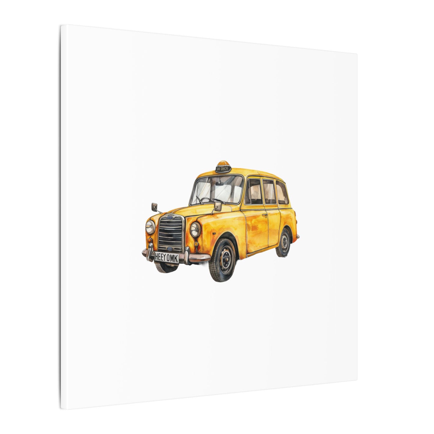 Vintage Taxi Matte Canvas, Stretched, 0.75" (Multi-Size)