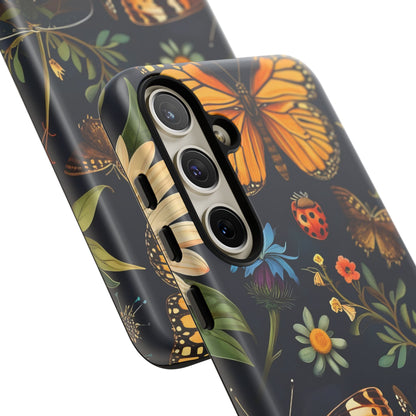 Nature-Inspired Phone Case | Floral Butterfly Design, Tough Phone Cover, Gift for Nature Lovers, Cute Butterfly Case, Home Decor