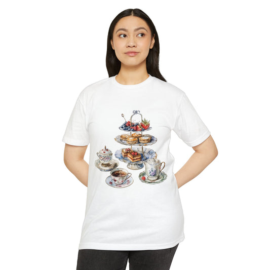 Unisex CVC Jersey T-shirt - A Journey Through British Cuisine