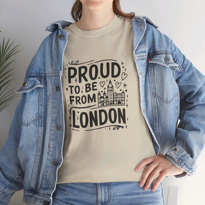 Proud to be from London Watercolor Art Collection Breathable Unisex Cotton T-Shirt
