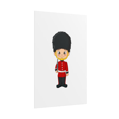 Whimsical Soldier Rolled Poster Art, Children's Room Decor, Cute Wall Art, Nursery Wall Hanging, Gift for Kids